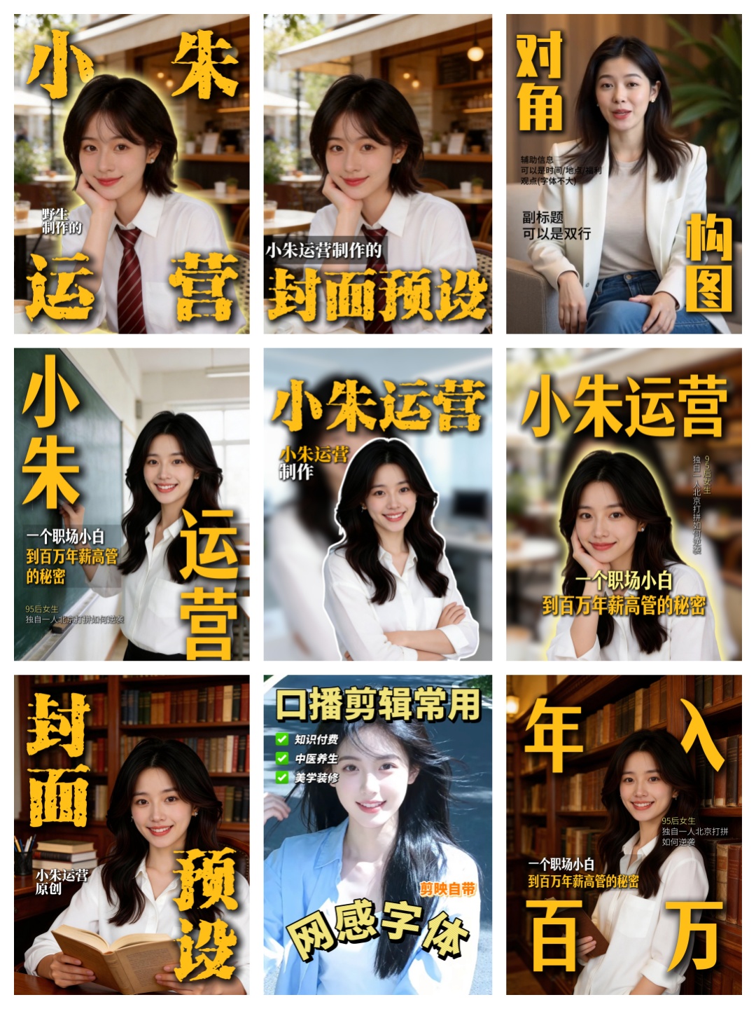 图片[10]-剪映网感封面预设模板/170款各行业视频通用/口播vlog-亮琪创作室