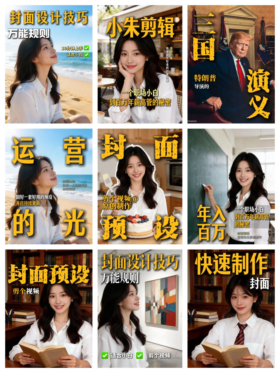 图片[6]-剪映网感封面预设模板/170款各行业视频通用/口播vlog-亮琪创作室