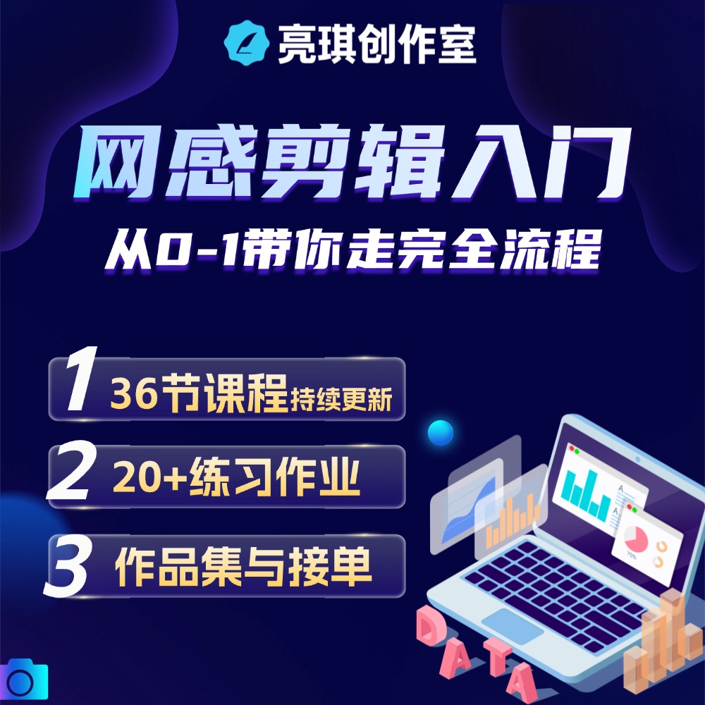 网感剪辑入门课（零基础可学）-亮琪创作室